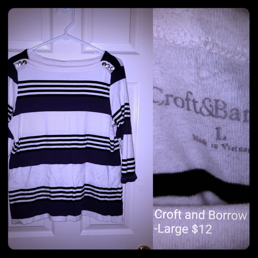 Long sleeve striped top